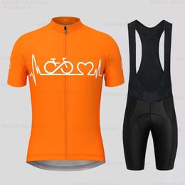 2023 Man Cloth Summer Kits Mtb Ropa para bicicletas Manga corta Racing Road Road Bicycle Cycling Jersey Sets L2405