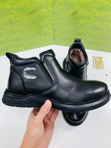 2023 Hombre VENTA CALIENTE BOTAS CLÁSICO GandU Combinar fusionar HOMBRE NIEVE HOMBRE CORTO MANTENER BOTAS CALIENTES con etiqueta de bolsa de polvo de tarjeta Botines de diseñador de invierno Tamaño 39-45 -M216