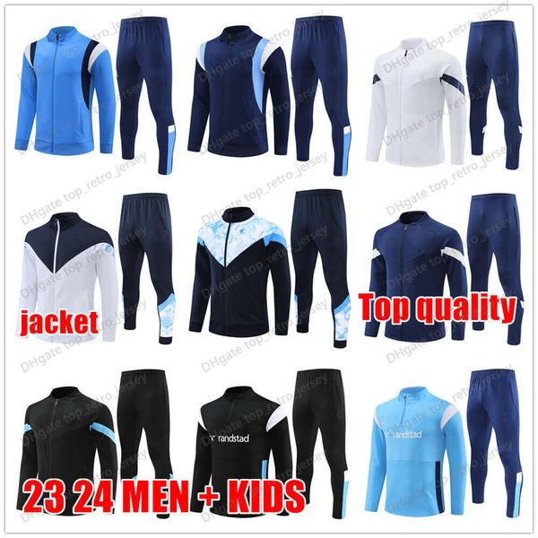 2023 Marsella chaqueta de chándal de fútbol MILIK PAYET hombres y niños survetement 23 24 nuevo fottball Traje de entrenamiento veste maillot de foot Olympique OM fútbol jogging