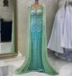 2023 mai ASO CISSALS CRISTAUX Sirène Sirène Prom Digne Per perle Lace Evenant Formal Fête Deuxième réception Robes de fiançailles d'anniversaire Robe de Soiree ZJ347