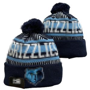 Bonnet de Baseball des Memphis Grizzlies, avec Patch latéral de l'équipe nord-américaine, chapeau de Sport en laine tricoté pour l'hiver, casquette tête de mort, 2023