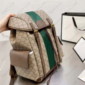 2023 Men Backpacks Designer Fashion Schoolbag grote capaciteit Boy Travel Backpack Classic Rope Buckle Laptop Bag met topkwaliteit 284J