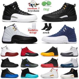 2023 zapatos de baloncesto para hombre 12s Jumpman Indigo University Gold The Master Michigan entrenador para hombre zapatillas deportivas tamaño 7-13 Jordam JERDON