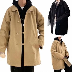 2023 Hommes Cardigan Noir Chemises Casual Point Ouvert Outwear Homme Trench Lg Manches Lg Manteaux Fi Style Japonais Yukata Tops V0uX #