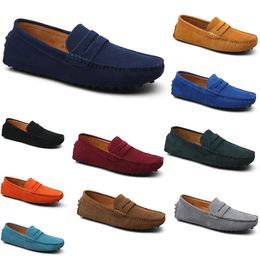 2023 Men Casual schoenen zwart blauw oranje grijs groen bruine slip-on sneakers maat 40-45 kleur 12