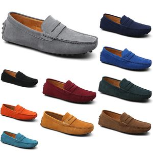 2023 Men Casual schoenen zwart blauw oranje grijs groen bruine slip-on sneakers maat 40-45 kleur 15