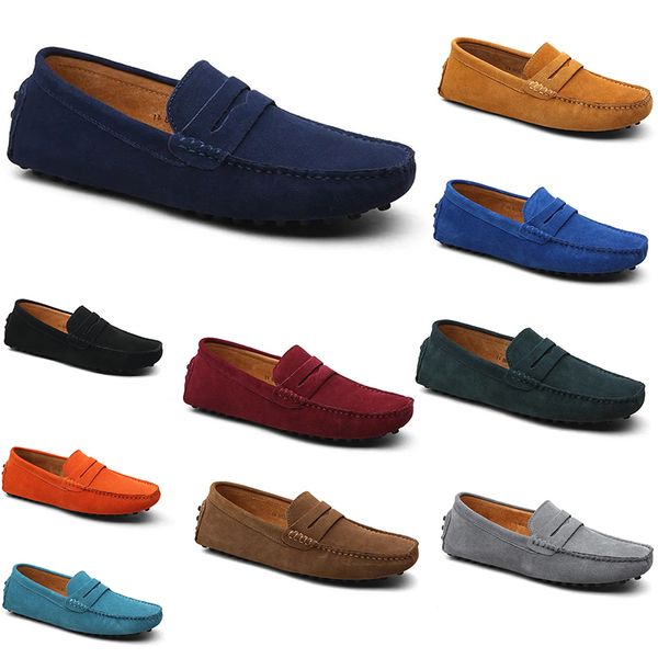 2023 Hombres Zapatos casuales Negro Azul Naranja Gris Verde Marrón zapatillas sin cordones Tamaño 40-45 color 12