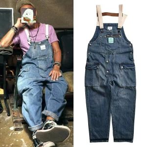 Salopette en Denim Chic pour hommes, vêtements de travail, pantalon Cargo, vieille école, facile à travailler, multi-poches, combinaison en Denim, 2023