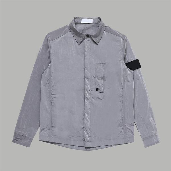 2023 hombres chaquetas de diseñador camisa de moda de calle clásica con capucha hombres material de nylon patrón de bordado brazo insignia desmontable largo slee258N