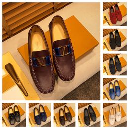 2023 Mannen Designer Loafers Echte Lederen Schoenen Mode Mannen Bootschoenen Luxe Merk Mannen Casual Lederen Schoenen Mannelijke Platte schoenen Big Size 6.5-12