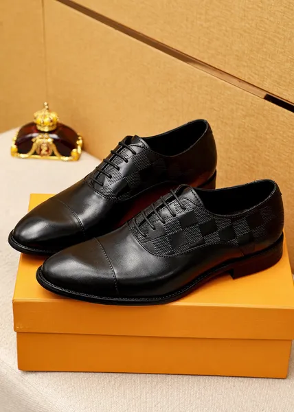 2023 hommes chaussures habillées mode en cuir véritable bureau d'affaires travail formel Oxfords mâle marque concepteur fête appartements de mariage taille 38-46