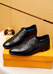 2023 Hommes Robe Chaussures Véritable Mocassins En Cuir Messieurs Marié Marque Business Party Mariage Oxfords Casual Appartements En Plein Air Taille 38-45