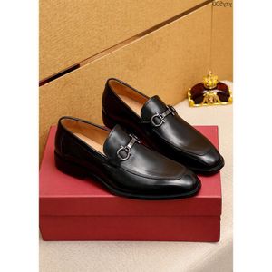 2023 Mannen Formele Zakelijke Brogue Kleding Schoenen Mannen Casual Echt Leer Flats Merk Designer Bruiloft Loafers Maat 38-47 Feragamo ST61