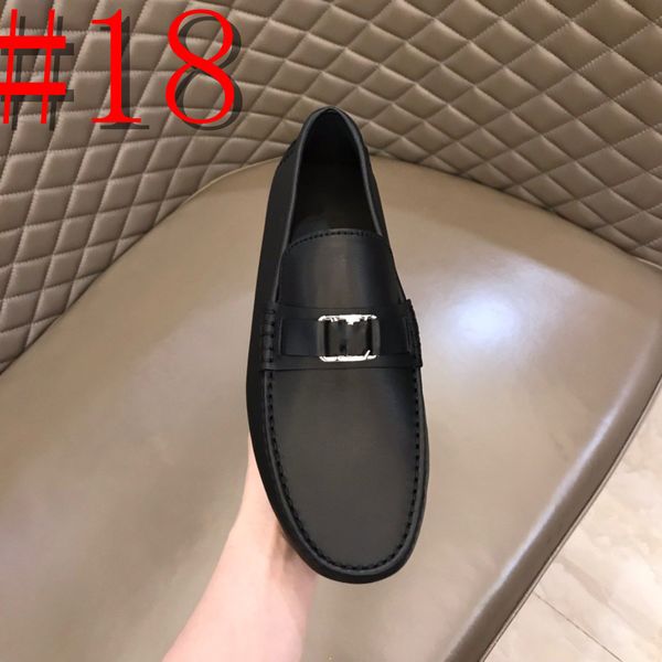 2023 Hommes Véritable Cuir Casual Chaussures Marque De Luxe Designer Mocassins Mocassins Respirant Slip sur Noir Conduite Chaussures Chaussures Chaussure Homme