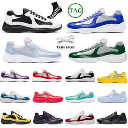 2023 hombres nuevos zapatos casuales americas cup xl zapatillas de deporte de charol zapatillas planas para hombres cuero nylon negro malla al aire libre corredor entrenador deporte equilibrios zapatos