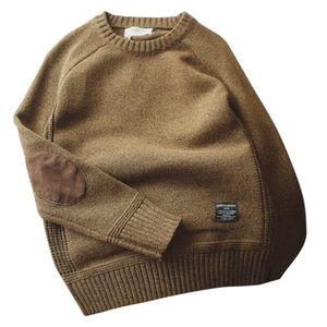 Pull en laine tricoté à col rond pour homme, pull surdimensionné, décontracté, ample, épais, surdimensionné, Harajuku, Streetwear, nouvelle mode automne 2023