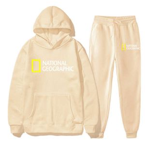 2023 Heren- en Damesmode Br Hoodies Sweatshirts National Geographic Channel Sport Set Lente Herfst Tweedelige Mannen 2360