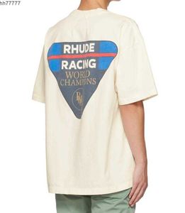2023 Heren- en damesmode T-shirt Br Rhude S Lente zomer slogan Triangle Print korte mouw losse ronde nek mannen vrouwen koppels 5afg
