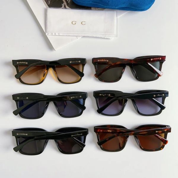 2023 lunettes de soleil pour hommes et femmes été classique Protection UV plaque rétro carré plein cadre mode avec étui à lunettes