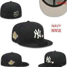 2023 Baseballhatt för män Klassisk Svart Färg Hip Hop NEW YORK Sport Helt Stängt LA NY Design Kepsar Chapeau 05 Stitch Heart " Series " " Love Hustle A2