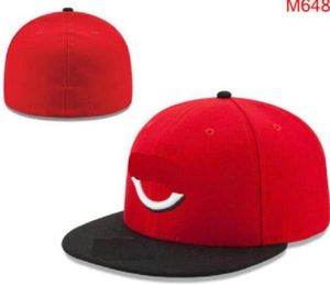 2023 heren honkbal gemonteerd hoeden Sox la ls klassieke rode zwarte kleur hiphop cincinnati sport volledig gesloten design caps chapeau 05 stitch hart 