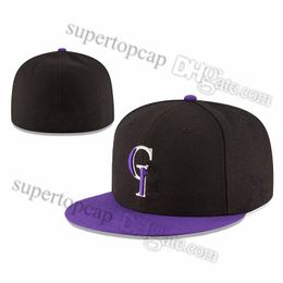 2023 Béisbol masculino Capas cerradas Cerras de verano azul marra marina Hombres de hueso Mujeres Black Purple Color Todos los 32 equipos Casual al aire libre Sombreros ajustados Mezclas Colors 027