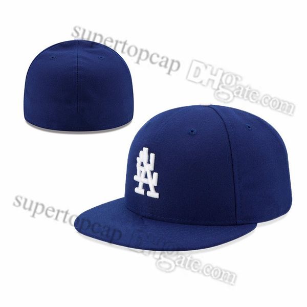 2023 Casquettes de baseball entièrement fermées pour hommes Été Bleu marine Lettre Bone Hommes Femmes Couleur noire Toutes les 32 équipes Casual Sport Flat Fitted hats 