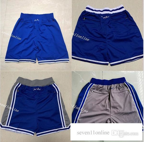 2023 Shorts cousus de baseball pour hommes Pantalons World Series Royal Blue taille S- 2XL New York Base Ball Training Justdon Letters Shorts Vente en gros de bonne qualité Mélange de couleurs