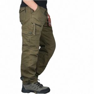 2023 Pantalon cargo pour hommes Tactique Multi-Pocket Salopette Homme Combat Cott Lâche Pantalons Pantalons Armée Militaire Travail Pantalon droit m5rZ #