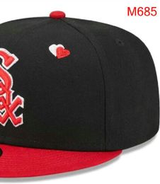 2023 Chicago Baseball Fitted Caps NY LA SOX lettre gorras pour hommes femmes mode hip hop os chapeau été soleil Sports Taille casquette Snapback A3