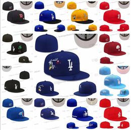 2024 Casquettes classiques pour hommes, casquettes entièrement fermées, couleur bleu royal, mode Hip Hop Gorras Baseball Sports, chapeaux ajustés pour toutes les équipes, taille 7 à 8, Love Hustle WS-012