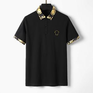 2023 Herenkleding Polo shirt Shirt Designer merk Pure katoenen korte mouw Casual Ademende Zomer Ademende Solid Clothing Grootte M-3XL