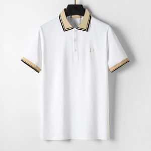 2023 T-shirt de polo décontracté Classic Fashion masculin 100% Coton broderie imprimée à carreaux courts à manches courtes M-3XL