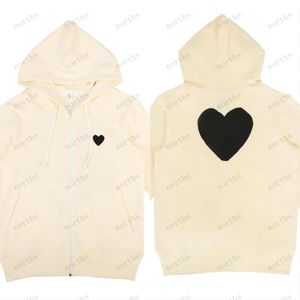 2023 Sweats à capuche pour hommes Femmes Zipper Loose Coat Play Sweatshirt Commes Card Des Small Red Heart Jacket Garcons Standard et Fleece Casual Jumpers Y17