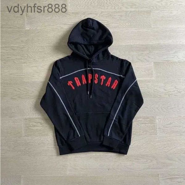 2023 Sweats à capuche pour hommes Trapstar Survêtement Set Arch Panel Lettres rouges Top Qualité Sweat à capuche brodé Pantalon de jogging Royaume-Uni Londres High Street HS1F