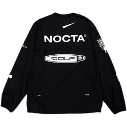 2023 Sudaderas con capucha para hombres Versión de EE. UU. Nocta Golf Co Branded Draw Transpirable Secado rápido Ocio Deportes Camiseta Manga larga Cuello redondo Verano