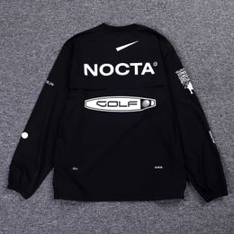 2023 Sudaderas con capucha para hombres Versión estadounidense Nocta Golf Co Branded Draw Transpirable Secado rápido Ocio Deportes Camiseta Manga larga Cuello redondo Verano 672