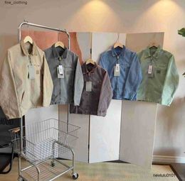 2023 Vestes pour hommes Vêtements de travail Marque de mode Carhart Toile Lavable Teint Detroit Veste Manteau Style américain Étiquette de vêtements de travail