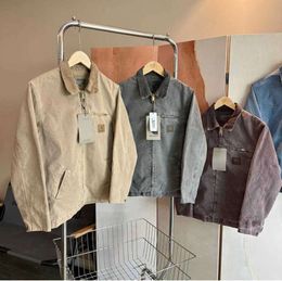 2023 Vestes pour hommes Vêtements de travail Marque de mode Carhart Detroit Batik Toile Zippered Coach Casual Loose Leisure tendance YU6632
