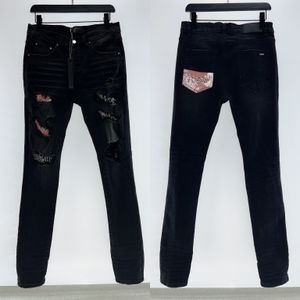2023 pantalons en jean pour hommes hip-hop vaqueros se chevauchent jeans de marque de mode de la rue haute couture moto design pour hommes équitation pantalon en denim mince taille 28 ~ 38