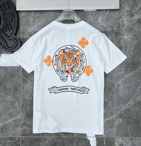 2024 T-shirt de luxe pour hommes Ch Marque Designer Tops Tees Femmes Coeur Sanskrit Lettre Couple T-shirt Sweat-shirt Horseshoe Chromes Fleur