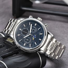 2023 Heren quartz horloge Zakelijk modieus horloge PHL Zon Maan horloge Luxe ontwerp Alle stalen massieve bandhorloge Hoge kwaliteit Topluxe aa3