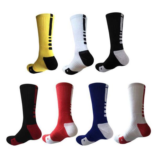 2023 Chaussettes pour hommes USA Chaussettes de basket-ball d'élite professionnelles Chaussettes de sport athlétiques longues pour hommes Mode Marche Course à pied Tennis Compression Chaussette thermique P44