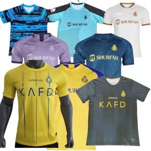 2023 24 Camisetas para hombre Al Nassr FC Ronaldo melena Local amarillo visitante CR7 Gonzalo Martinez Talisca Ghislain Konan Vincent