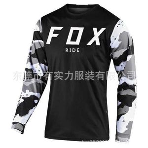 2023 T-shirts pour hommes Fox Cross-Country Cycling Suit Top Mountain Motorcycle Racing Séchage rapide Respirant Manches longues Réduction de vitesse