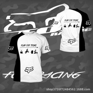 T-shirt à manches courtes pour hommes, combinaison de course Fox, séchage rapide, moto tout-terrain, cyclisme, été, 2023
