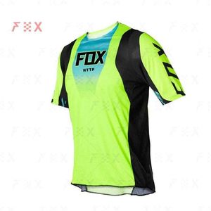 2023 heren T-shirts Fox zomer buitenfietspak ronde hals korte mouw sneldrogend ademend motorfiets snelheidsdaling