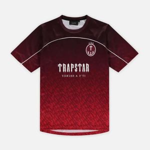 2023 Heren T-shirts Trapstar Mesh Voetbal Jersey Blauw Zwart Rood Heren Sportkleding T-shirt 688ss