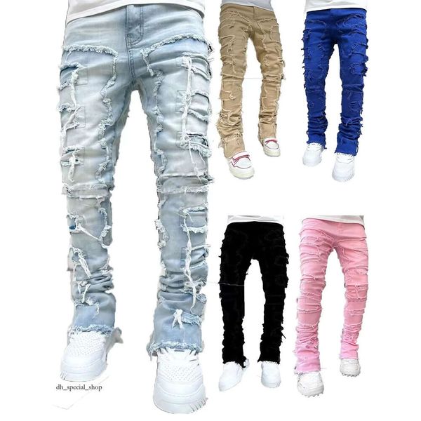 2023 Pantalons déchirés pour hommes Designers de jeans masculins Jean Hombre Pantalons Men Embroderie Ripwork Ripped for Trend Brand Motorcycle Pant Mens Skinny 314