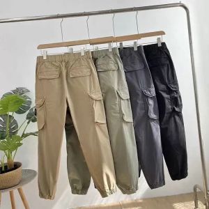 Pantalones island para hombre Cargo Harajuku Hip Hop Estampado Multi Bolsillo Monos Hip Hop Punk Rock Pantalones de pierna ancha Ropa de calle de gran tamaño